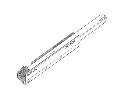 Right‑hand Blum LEGRABOX 500 mm carcase runner, zinc‑plated steel, 70 kg dynamic load, with integrated BLUMOTION S soft‑close