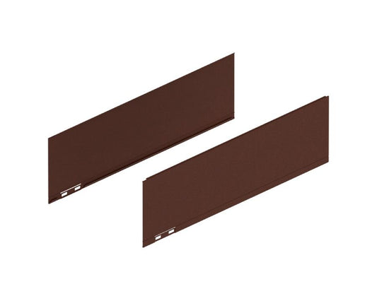 Blum LEGRABOX side decorative panel 450 mm M‑height in Noble Rust – textured steel exterior drawer side for warm, rustic cabinetry