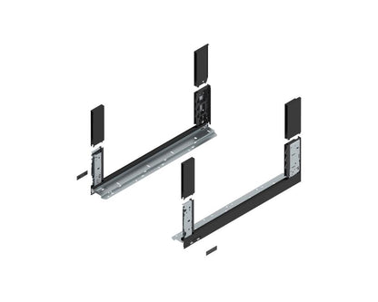 Blum LEGRABOX Free C-Height 550mm drawer side in Carbon Black, soft-close system for smooth and silent drawer operation