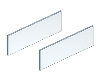 Clear glass side inserts (450 mm) for LEGRABOX free drawers – transparent design element pair ZE7S338G for modern cabinetry