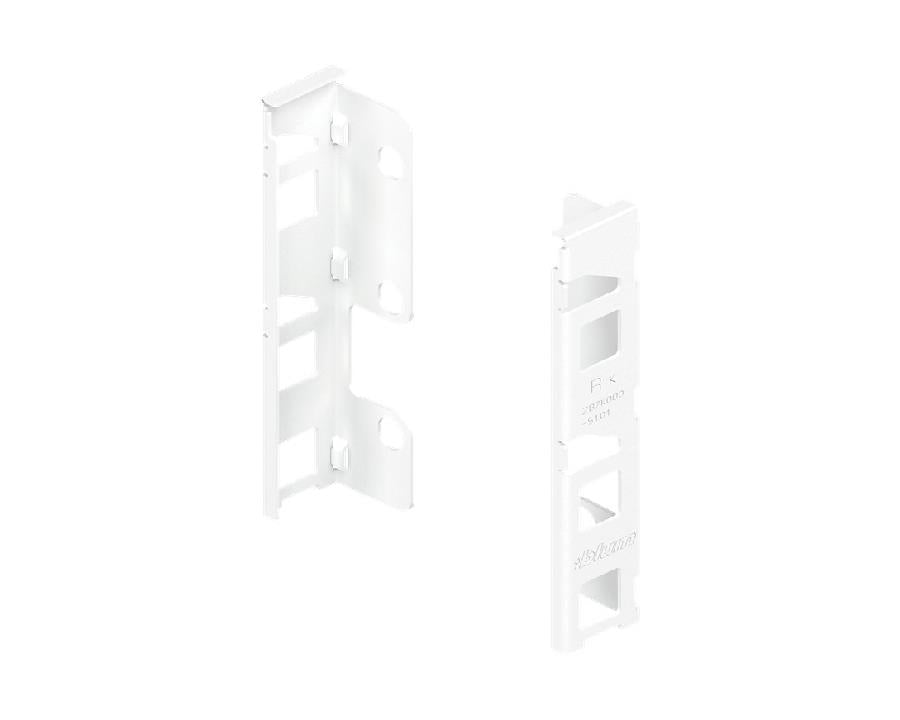 Silk‑white LEGRABOX pure rear fixing bracket set, K‑height (144 mm), steel, left + right