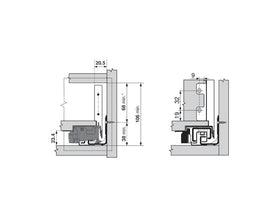 Blum LEGRABOX Pure Back M Fixing Set Orion Grey ZB7M000S by W&B