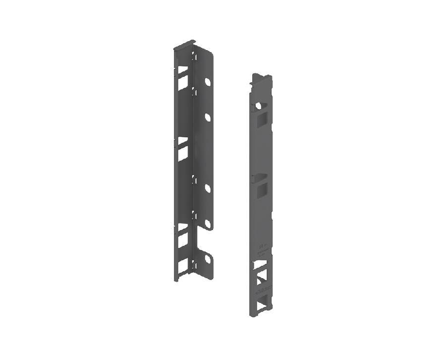 Blum LEGRABOX pure F‑height chipboard back fixing bracket set, steel, Orion grey (ZB7F000S)