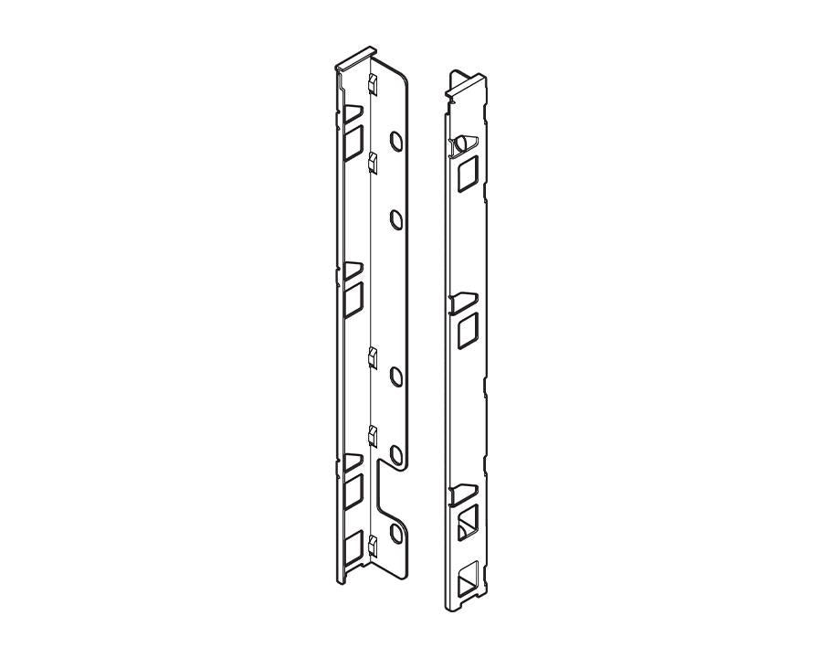 Blum LEGRABOX pure F‑height chipboard back fixing bracket set, steel, Orion grey (ZB7F000S)