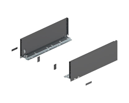 Blum LEGRABOX pure Orion‑grey steel drawer side, C‑height 177 mm, 400 mm nominal length