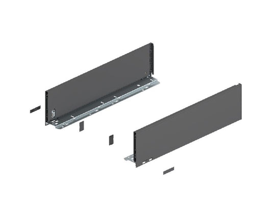 Blum LEGRABOX pure Orion‑grey steel drawer side, C‑height 177 mm, 500 mm nominal length