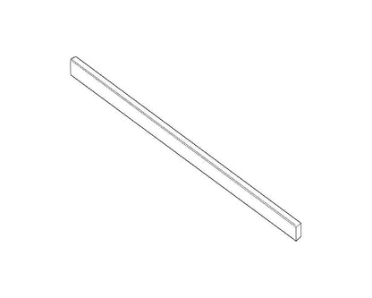 Silk-white LEGRABOX pure cross gallery rail, 1080 mm aluminium bar for 1200 mm cabinet width (ZR7.1080U)