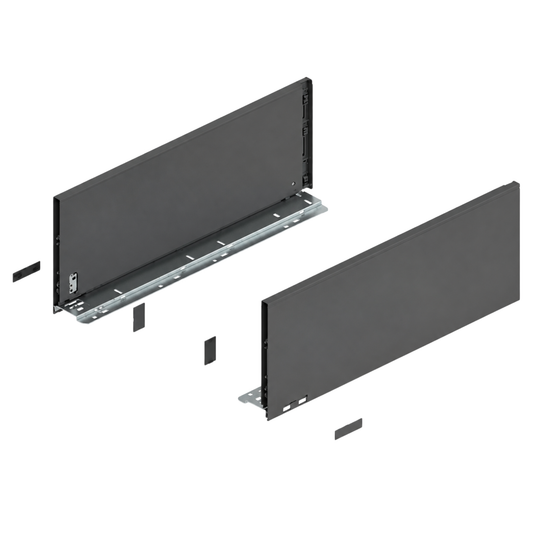 Blum LEGRABOX pure F height drawer box in Orion Grey, 500mm