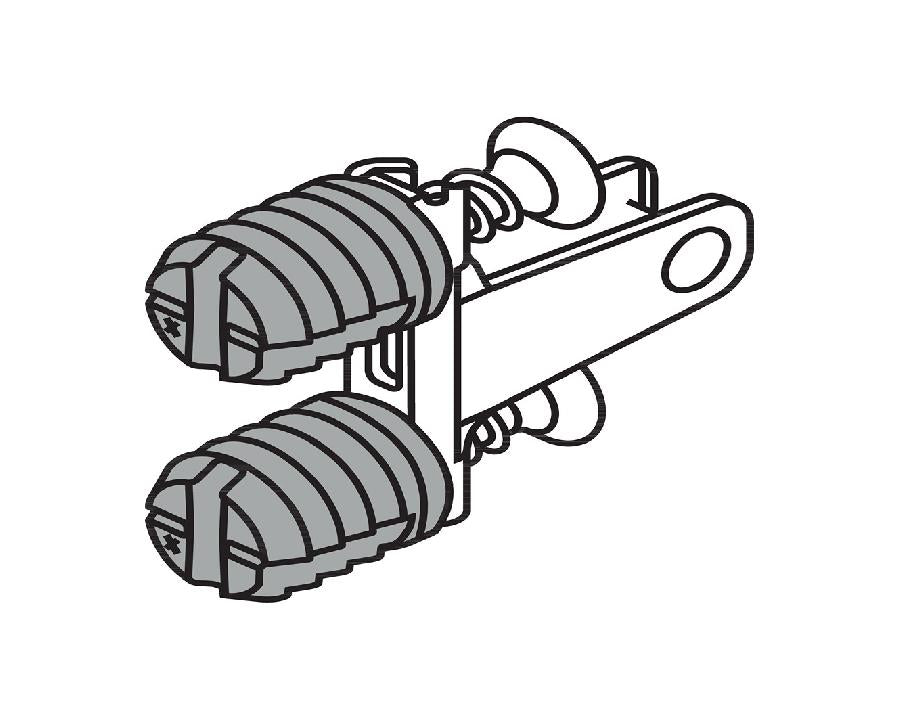 Blum LEGRABOX pure N‑height steel front fixing brackets with Expando anchors (ZF7N70E2)