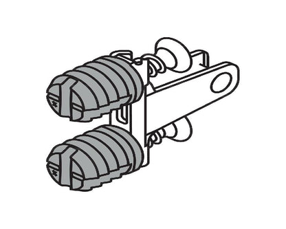 Blum LEGRABOX pure N‑height steel front fixing brackets with Expando anchors (ZF7N70E2)