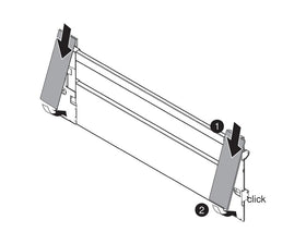 Blum LEGRABOX pure Front Fixing Component Glass Element Silk White ZI7.2CS0 by W&B