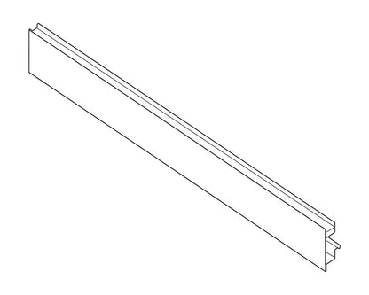 Silk-white LEGRABOX pure 1043 mm front fixing piece for glass inner drawer, aluminium profile, C-height (ZV7.1043MN1)