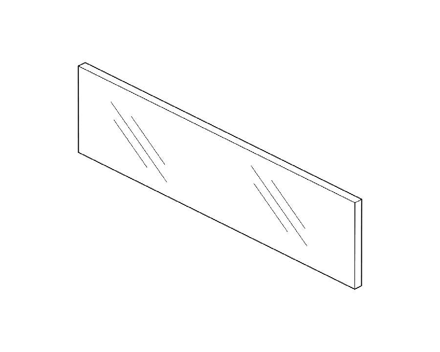 Blum LEGRABOX pure 338 mm clear inner drawer full glass front panel, Optiwhite glass for 450 mm cabinet