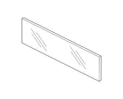 Blum LEGRABOX pure 338 mm clear inner drawer full glass front panel, Optiwhite glass for 450 mm cabinet