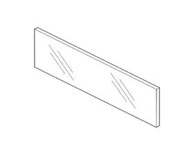 Blum LEGRABOX Pure Front Inner Full Glass Design Element Size: 488mm. To suit 600mm cabinet ZE7W448G by W&B