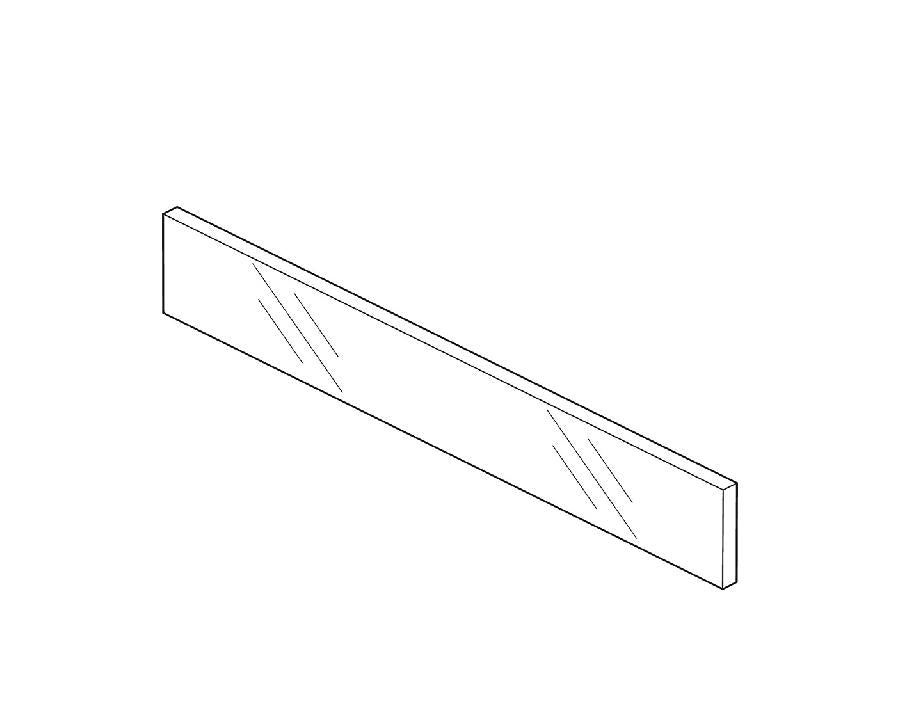 Blum LEGRABOX pure 1088 mm clear half‑glass front panel, Optiwhite glass for inner drawer (1200 mm cabinet)