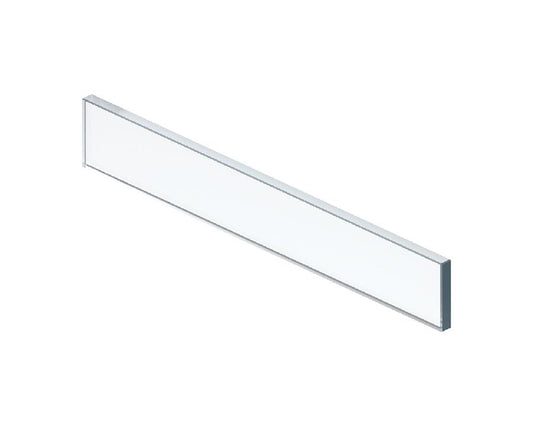 Blum LEGRABOX pure 338 mm clear half‑glass inner drawer front panel, Optiwhite glass (ZE7V338G)
