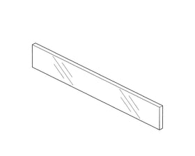 Blum LEGRABOX pure Front Inner Half Glass Design Element Size: 488mm. To suit 600mm cabinet ZE7V488G by W&B