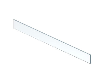 Blum LEGRABOX pure inner pull‑out front design element, 1088 mm clear Optiwhite glass for 1200 mm cabinet