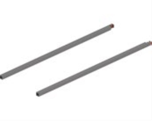 Blum MERIVOBOX 550mm gallery rail set ZR4-550RS in indium grey for high-front kitchen cabinet drawers
