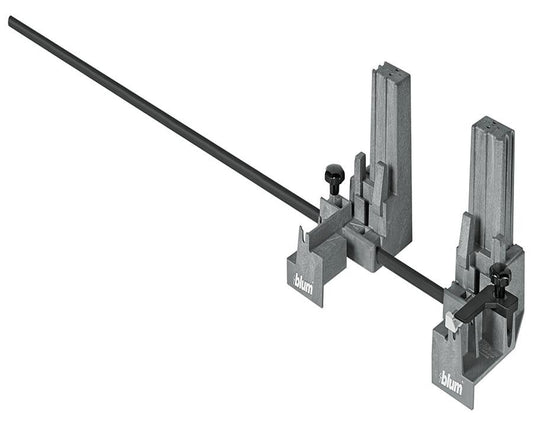 Blum MERIVOBOX BOXFIX E‑M assembly device ZMM‑0400 by Wilson and Bradley, manual table jig for precise assembly of MERIVOBOX drawers and high‑front pull‑outs
