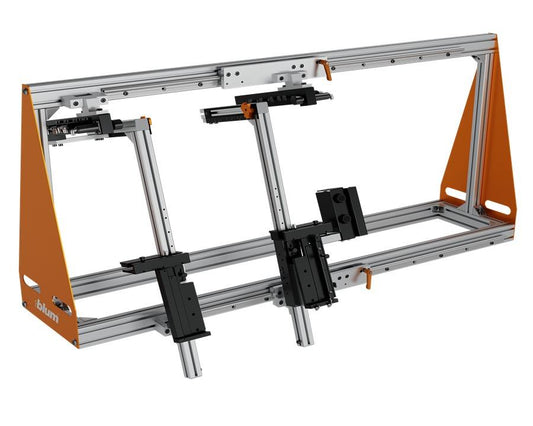 Blum MERIVOBOX BOXFIX plus assembly device ZMM‑2500 by Wilson and Bradley, pneumatic table jig for LEGRABOX, MERIVOBOX and TANDEMBOX drawer assembly