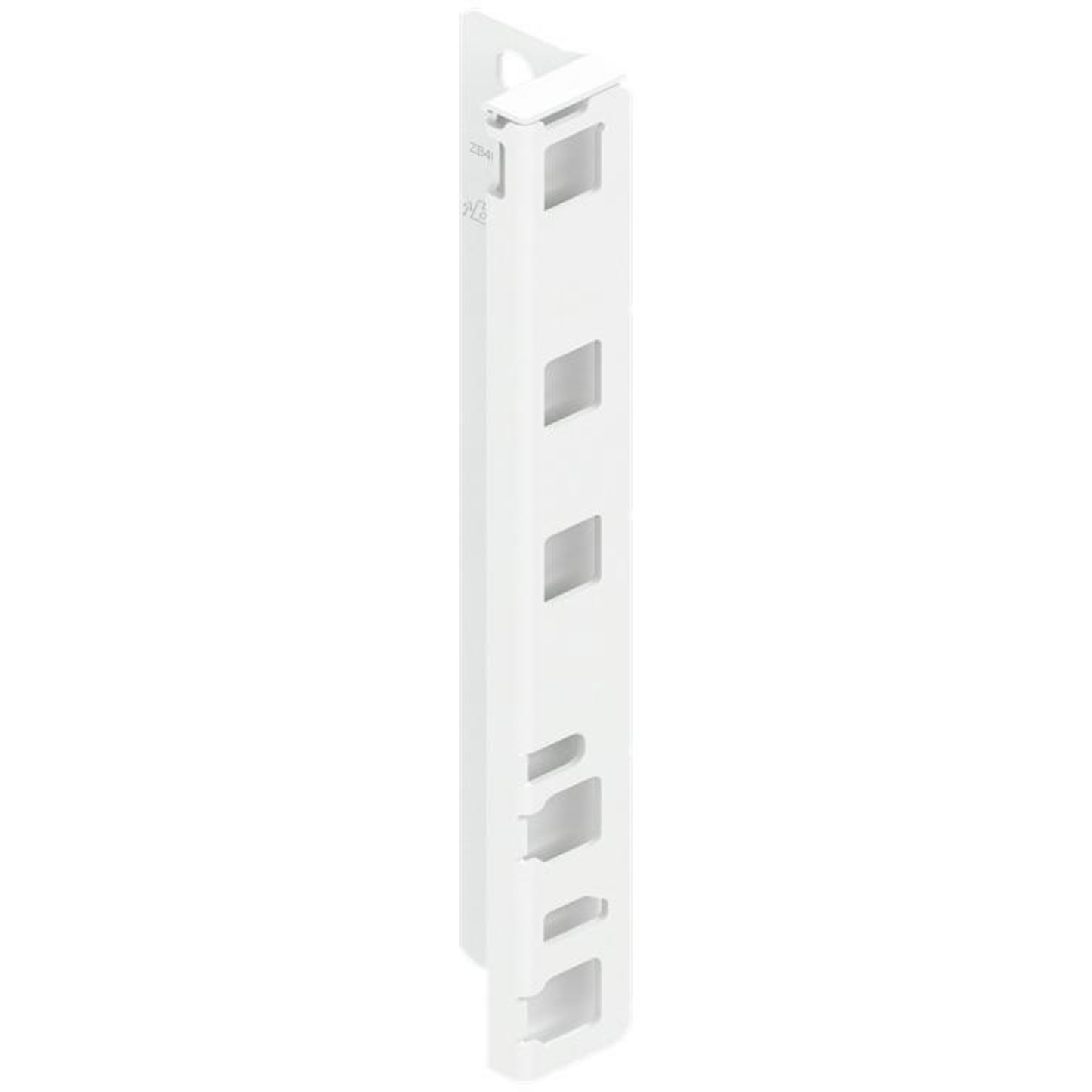 Blum MERIVOBOX back fixing bracket right‑hand E Height silk white industrial pack of 50, drawer system rear fixing hardware