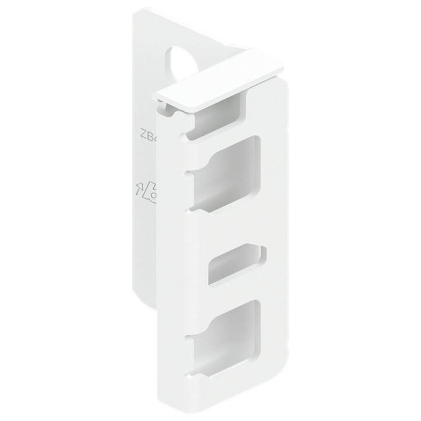 Blum MERIVOBOX Back Fixing Bracket Right Hand Industrial Pack M Height Silk White *Must be purcahsed in pack quantity of 50 by W&B