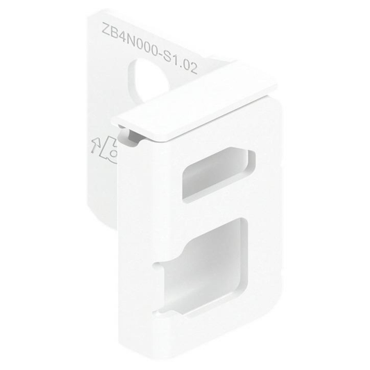 Blum MERIVOBOX N Height right‑hand back fixing bracket silk white industrial pack of 50, drawer system rear fixing hardware