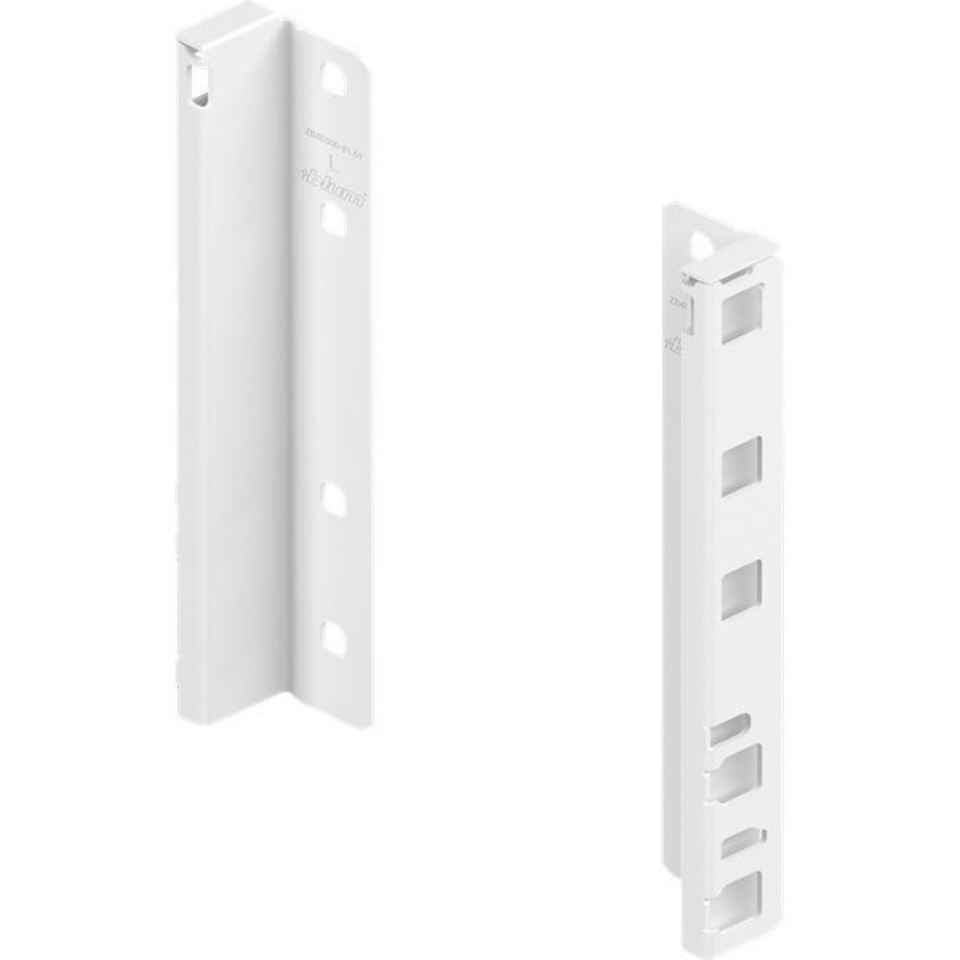 Blum MERIVOBOX Back Fixing Bracket Set E Height Silk White by W&B