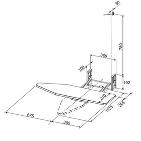 Blum MERIVOBOX Back Fixing Bracket Set K Height Orion Grey by W&B