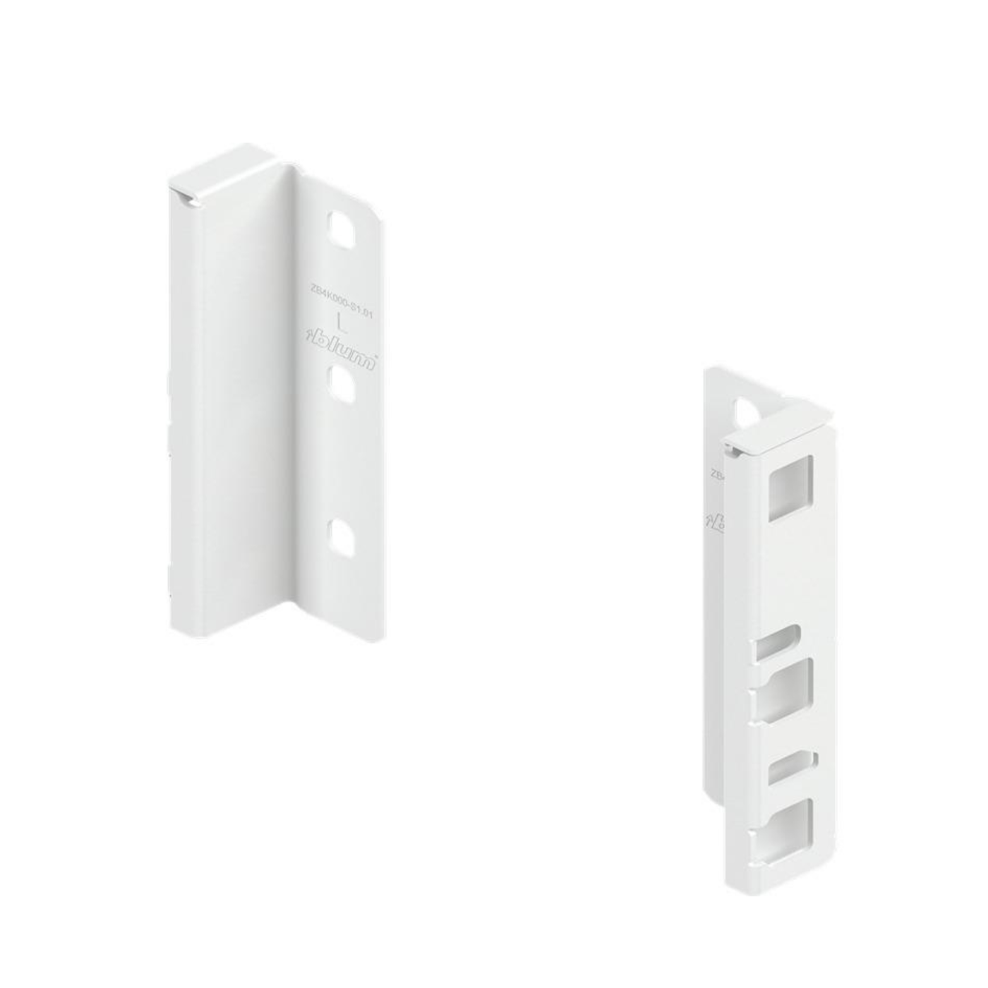 Blum MERIVOBOX Back Fixing Bracket Set K Height Silk White by W&B