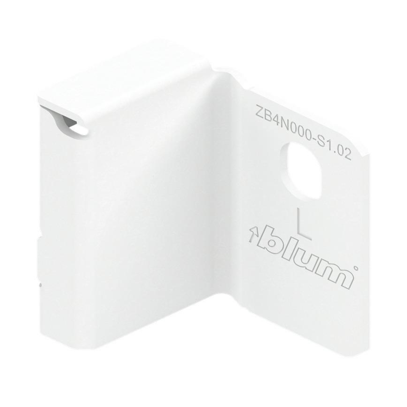 Blum MERIVOBOX Back Fixing Bracket Set N Height Silk White by W&B