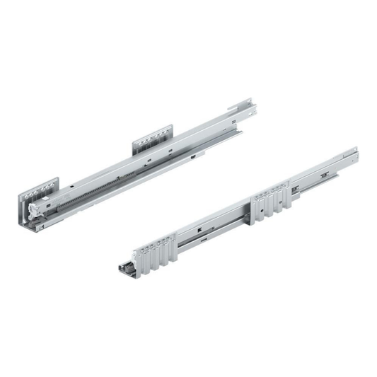 Blum MERIVOBOX 450mm carcase runner set with soft-close BLUMOTION, 40kg full-extension drawer runners for modern cabinetry