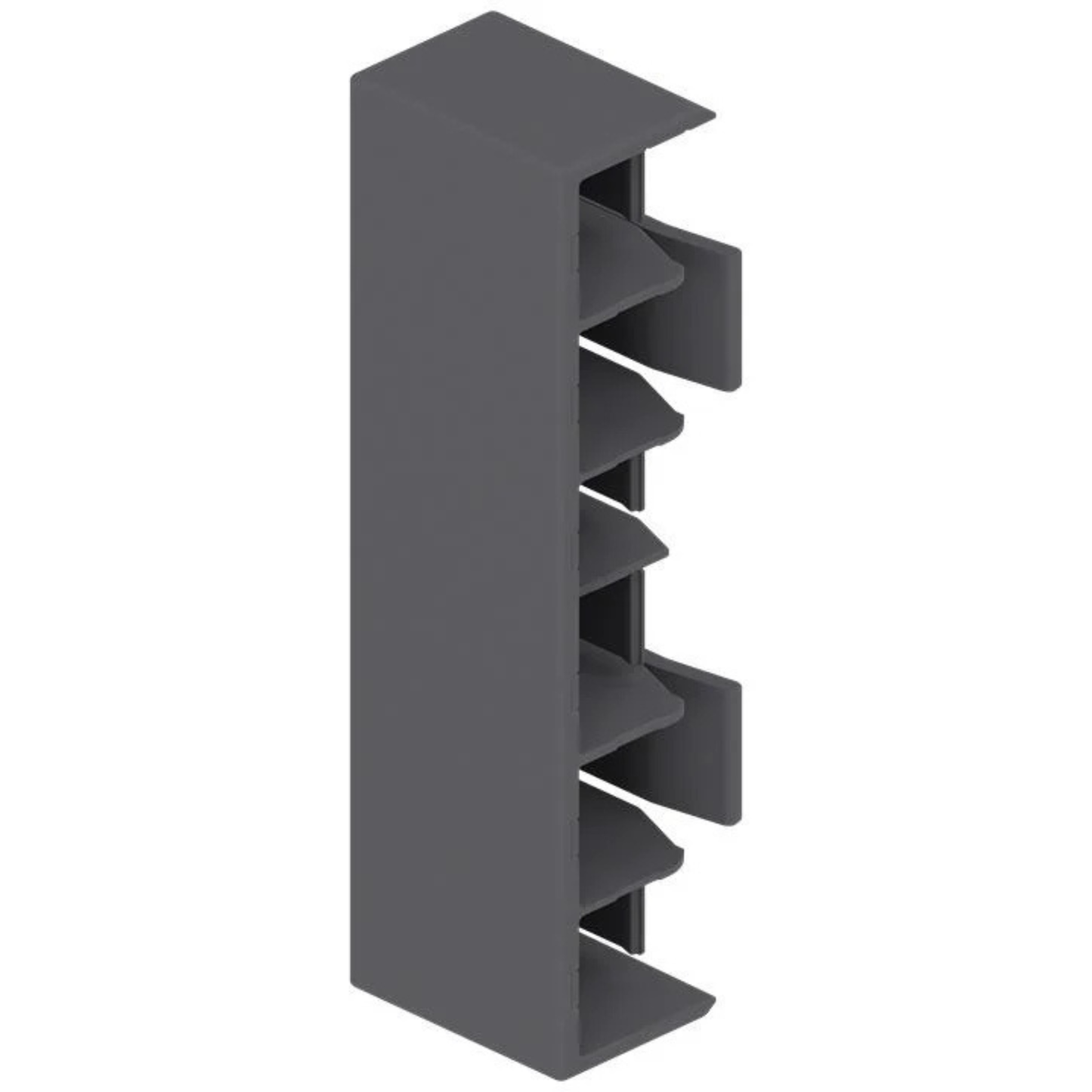 Blum MERIVOBOX E Height cover cap in Orion Grey for back bracket finishing on drawer system