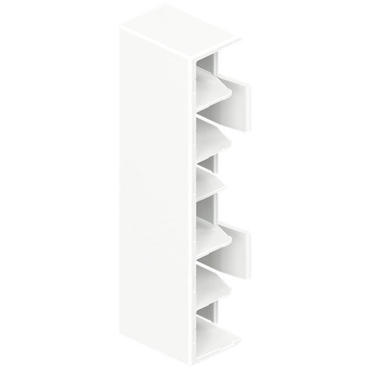 Blum MERIVOBOX E height cover cap for back brackets in silk white, drawer hardware finishing accessory