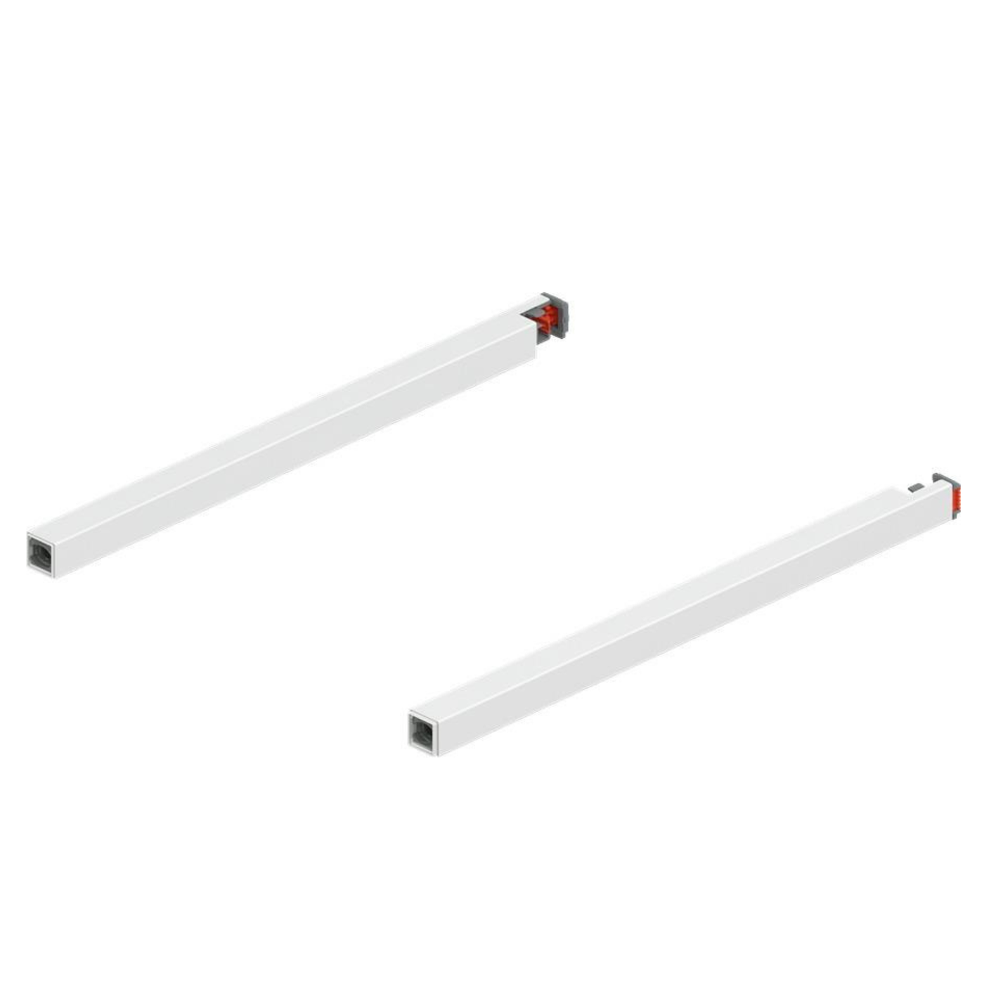 Blum MERIVOBOX Gallery Rail Set for High Fronted Drawers 270mm Silk White by W&B