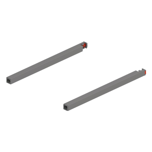Blum MERIVOBOX gallery rail set 350mm Indium Grey longside rails for high fronted drawer systems