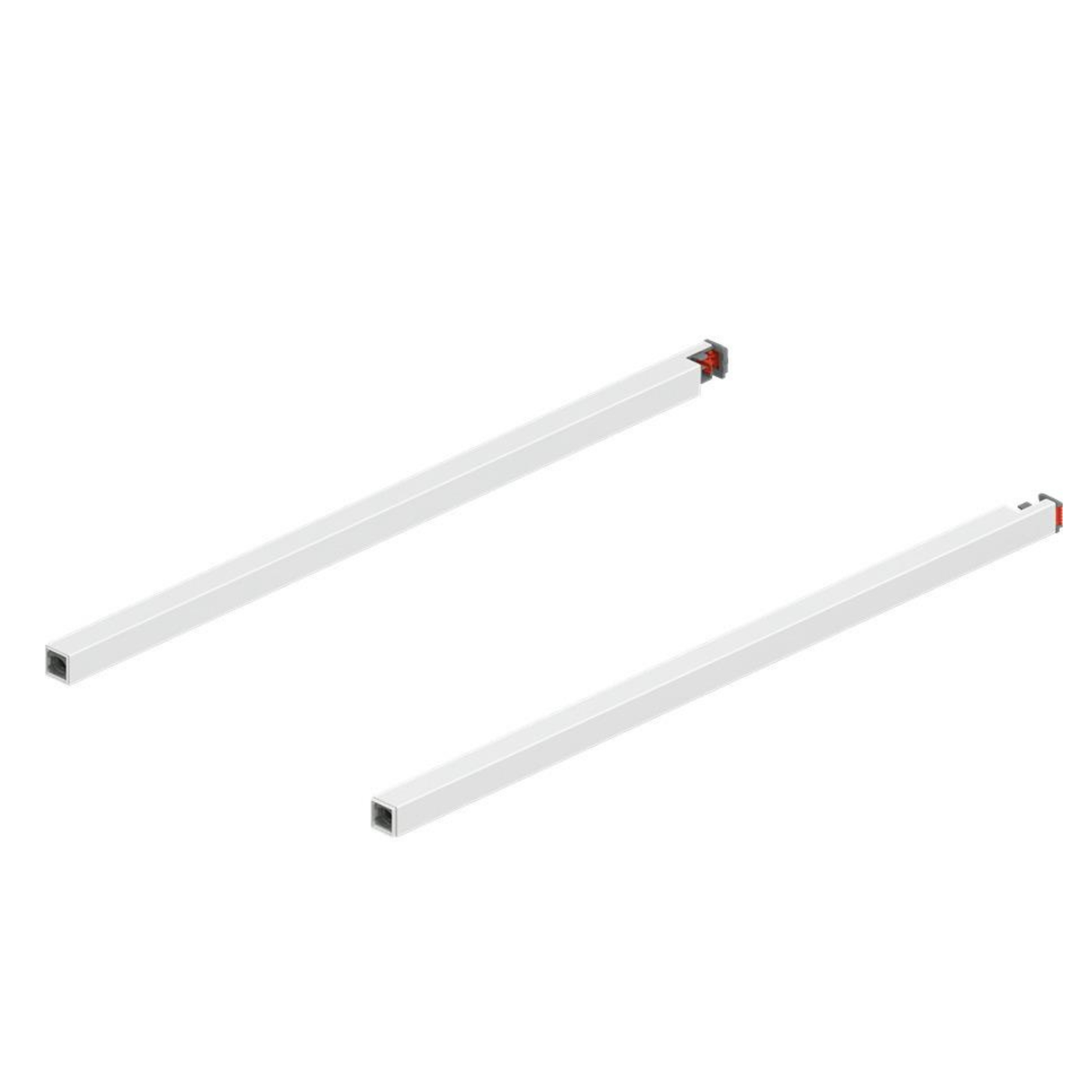 Blum MERIVOBOX Gallery Rail Set for High Fronted Drawers 400mm Silk White by W&B