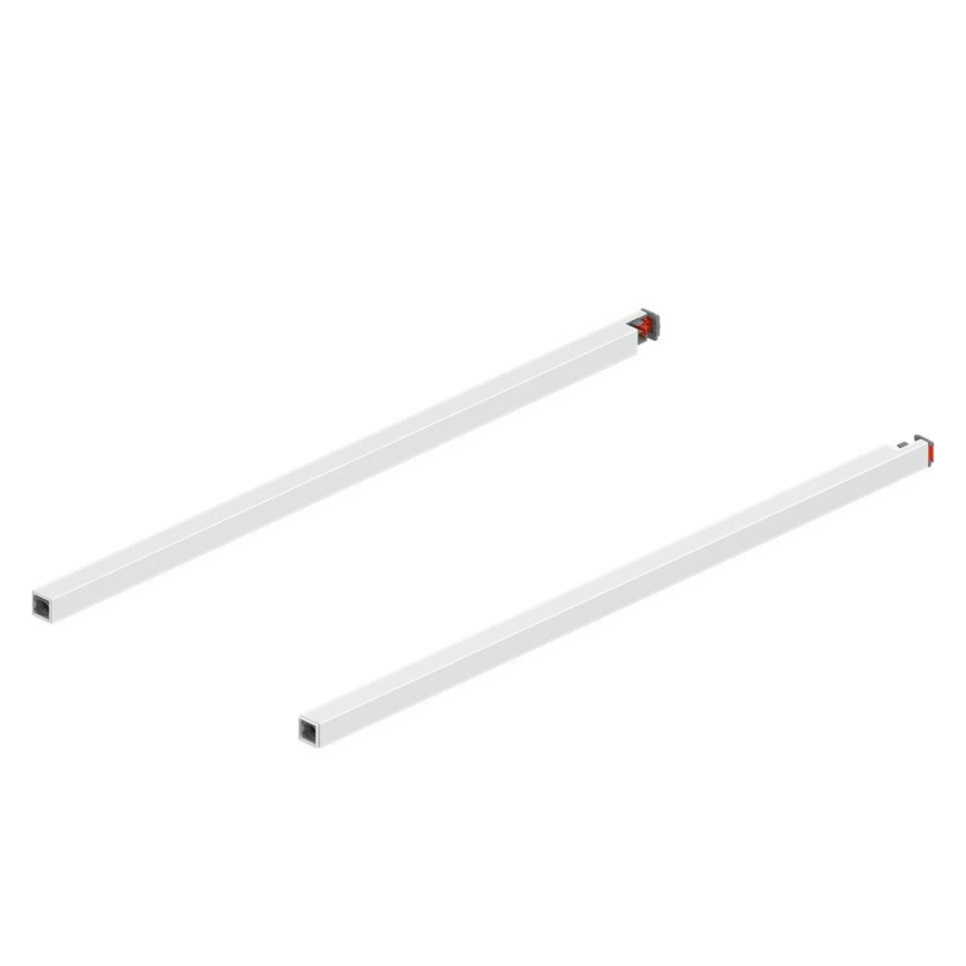 Blum MERIVOBOX Gallery Rail Set for High Fronted Drawers 450mm Silk White by W&B