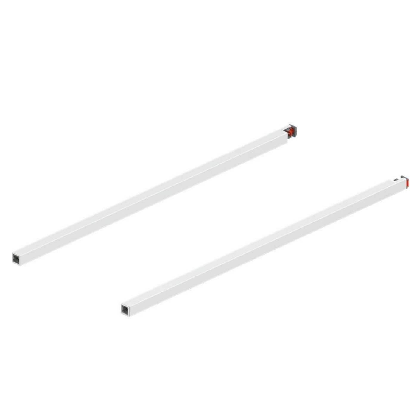 Blum MERIVOBOX Gallery Rail Set for High Fronted Drawers 550mm Silk White by W&B