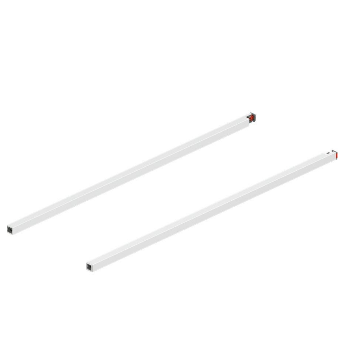 Blum MERIVOBOX Gallery Rail Set for High Fronted Drawers 600mm Silk White by W&B