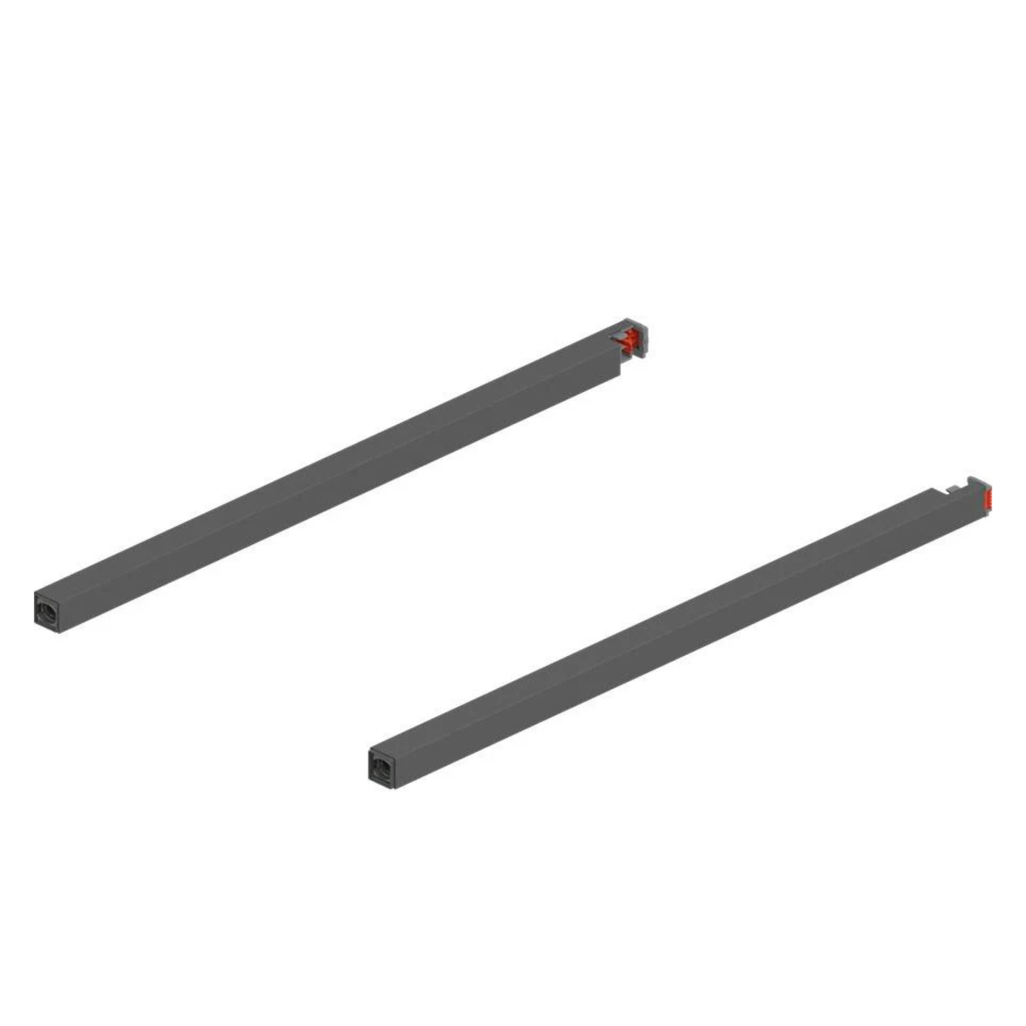 Blum MERIVOBOX gallery rail set for high fronted drawers in Orion Grey, 550mm longside rails (ZR4‑550RS) for smooth drawer glide and soft‑close performance in kitchen and cabinetry systems