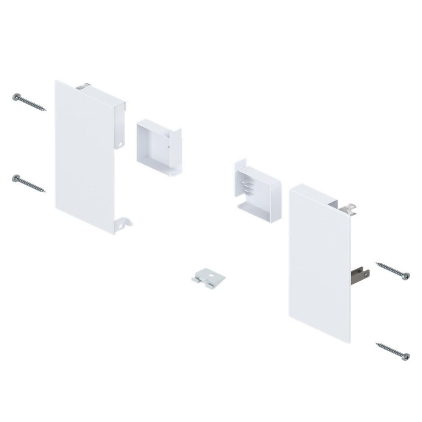 Blum MERIVOBOX Inner Drawer K Height Front Fixing Brackets Silk White by W&B