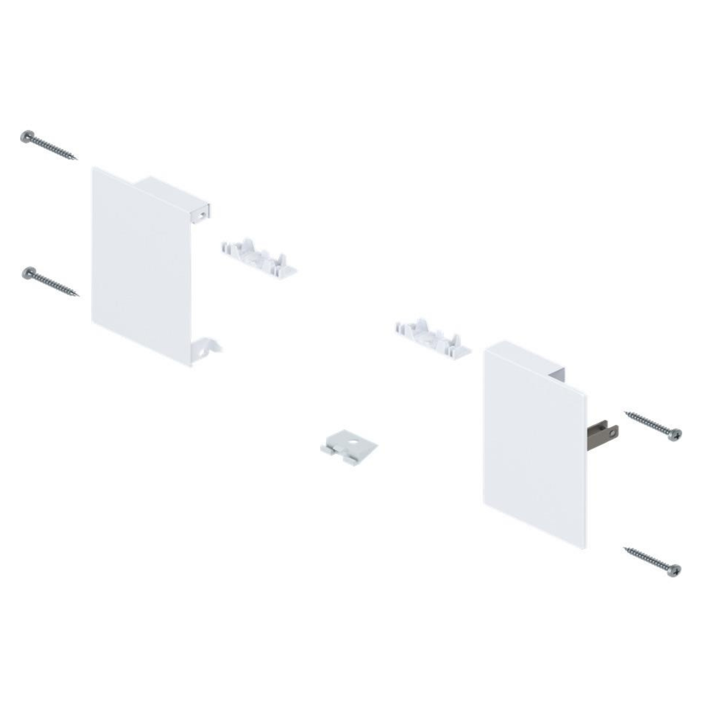 Blum MERIVOBOX Inner Drawer M Height Front Fixing Brackets Silk White by W&B