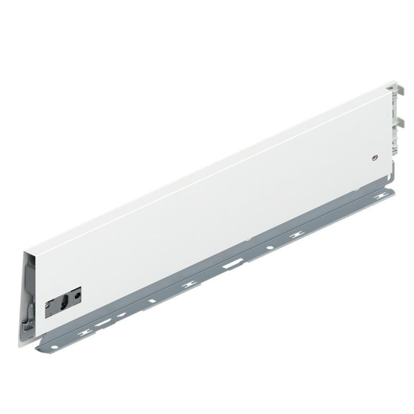 Blum MERIVOBOX K height drawer side left hand 450mm in silk white industrial pack of 10, soft‑close cabinet drawer hardware