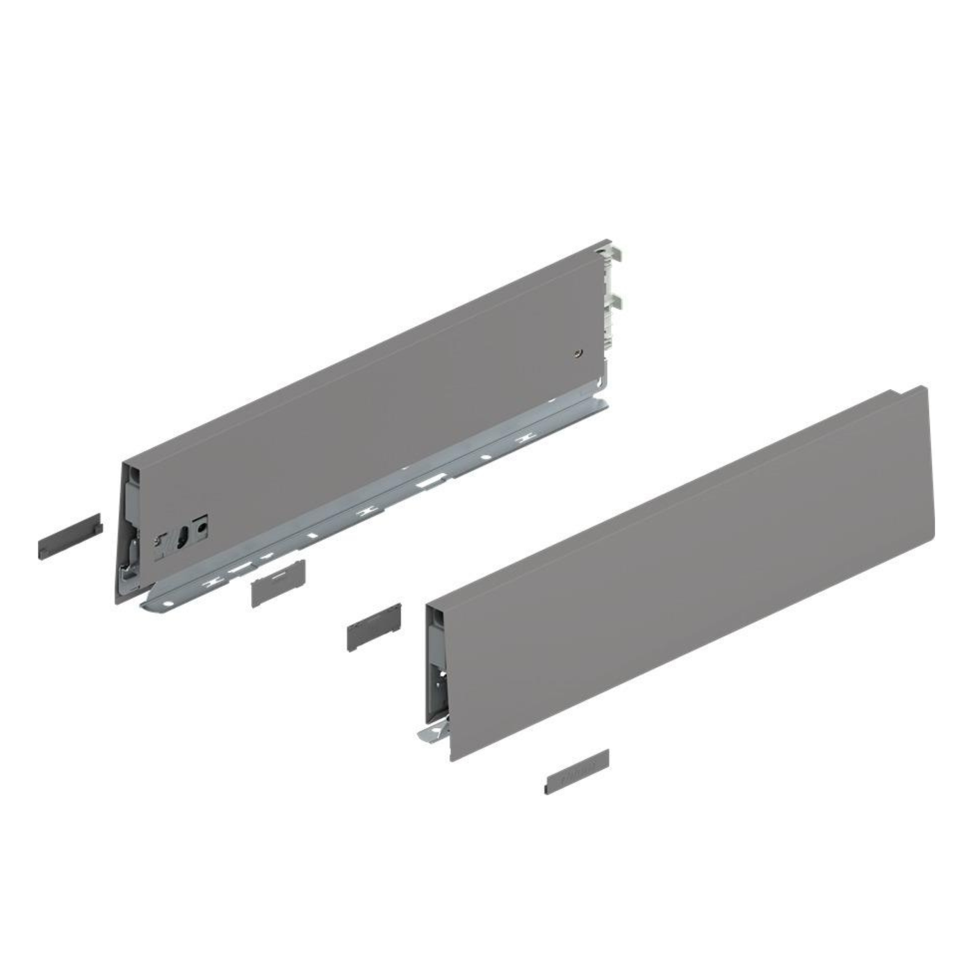 Blum MERIVOBOX K Height Drawer Sides Indium Grey 400mm by W&B
