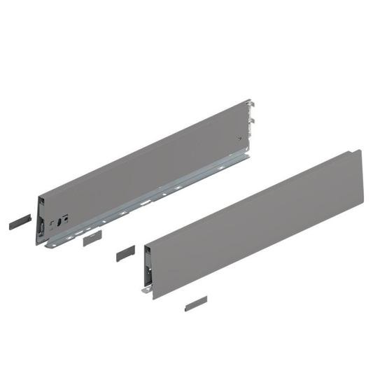 Blum MERIVOBOX K height 500mm Indium Grey drawer sides set for premium soft‑close cabinet drawer systems