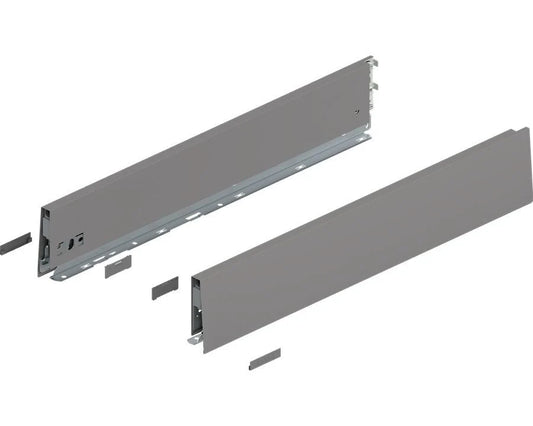 Blum MERIVOBOX K height 550mm Indium Grey drawer sides set for premium cabinet drawer systems