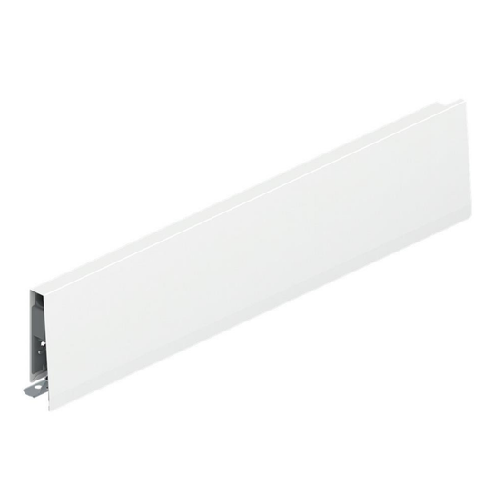 Blum MERIVOBOX K Height right‑hand drawer side 450mm in silk white, industrial pack of 10, premium cabinet drawer hardware